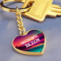 For Her Keep Growing Cute Heart Custom Keychain-18k gold finish close up