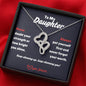 To My Daughter Heart 2 Heart Pendant Necklace - Meaningful Gift of Love