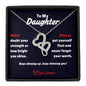 To My Daughter Heart 2 Heart Pendant Necklace - Meaningful Gift of Love