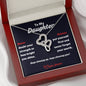 To My Daughter Heart 2 Heart Pendant Necklace - Meaningful Gift of Love