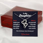 To My Daughter Heart 2 Heart Pendant Necklace - Meaningful Gift of Love