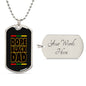 Dope Black Dad - My Hero Dog Tag-silver engraved