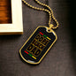 Dope Black Dad - My Hero Dog Tag-gold side-with background
