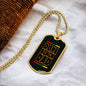 Dope Black Dad - My Hero Dog Tag-gold side view