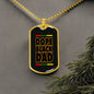 Dope Black Dad - My Hero Dog Tag-gold close up
