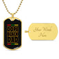 Dope Black Dad - My Hero Dog Tag-gold engraved