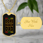 Dope Black Dad - My Hero Dog Tag - Thoughtful Jewelry Gift for Dad