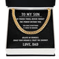To My Son Cuban Link Chain - Meaningful Gift for Sons