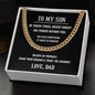 To My Son Cuban Link Chain - Meaningful Gift for Sons
