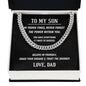 To My Son Cuban Link Chain - Meaningful Gift for Sons