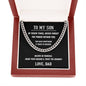 To My Son Cuban Link Chain - Meaningful Gift for Sons