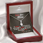 For Mom from Daughter - Love You Mom -Beauty Necklace-silver luxury box