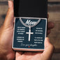 Mom's Essential: Customizable Cuban Chain Artisan Cross Necklace