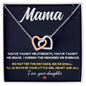 Mama’s Forever Love Interlocking Hearts Necklace – Meaningful Gift for Mom