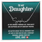 To My Daughter - No Matter Where You Go - Signature Style Name Necklace-silver-close up