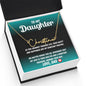 To My Daughter - No Matter Where You Go - Signature Style Name Necklace-gold-side view-white background