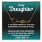 To My Daughter - No Matter Where You Go - Signature Style Name Necklace-gold-close up