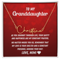 Granddaughter Name Necklace – “No Matter Where You Go” Personalized Gift