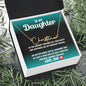 To My Daughter - No Matter Where You Go - Signature Style Name Necklace-gold-grass background-standard box