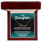 To My Daughter - No Matter Where You Go - Signature Style Name Necklace-gold-luxury box-white background-front view