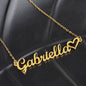 To My Daughter - An Amazing Young Lady- Name Heart Necklace-gold-close up