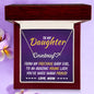 To My Daughter - An Amazing Young Lady- Name Heart Necklace-silver-luxury box-background
