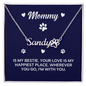 Mommy's World Paw Print Name Necklace