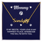 Mommy's World Paw Print Name Necklace