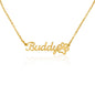 Mommy's World Paw Print Name Necklace