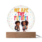 Kids Are the Future LED Night Light: Dreamy Ambiance for Little Dreamers-Front view