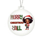 Merry Christmas Y'all Festive Holiday Ornament-Girl