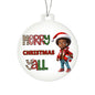 Merry Christmas Y'all Festive Holiday Ornament-Boy