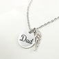 Dad Remembrance Necklace - Memorial Jewelry to Honor Dad