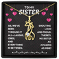 To My Sister Giraffes Necklace – Symbol of Love, Family & Strength