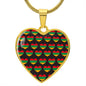 Lovely Black Culture Heart Design Necklace | A Symbol of History and Fashion-18k gold finish close up