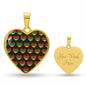 Lovely Black Culture Heart Design Necklace | A Symbol of History and Fashion-18k gold finish front and back