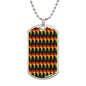 Modern Black Culture Dog Tag Chain-front silver