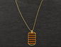 Modern Black Culture Dog Tag Chain-gold with model