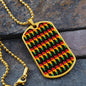 Modern Black Culture Dog Tag Chain-gold with background