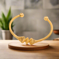 Load image into Gallery viewer, Gold Crinkle Bangle Bracelet – Elegant Textured Jewelry for Women
