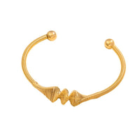 Load image into Gallery viewer, Gold Crinkle Bangle Bracelet – Elegant Textured Jewelry for Women
