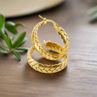 Load image into Gallery viewer, Gold Rope Hoop Earrings – Perfect Jewelry Gift for Fashionistas
