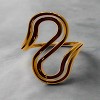 Load image into Gallery viewer, Elegant Gold S-Shaped Open Ring – Chic Curved Design, Perfect Fashion Jewelry
