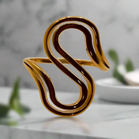 Load image into Gallery viewer, Elegant Gold S-Shaped Open Ring – Chic Curved Design, Perfect Fashion Jewelry
