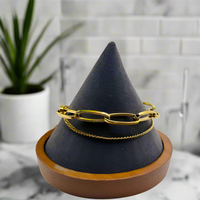 Load image into Gallery viewer, Gold Double Layer Bracelet – Versatile Layered Design for a Sophisticated Look
