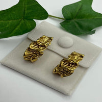 Load image into Gallery viewer, Gold Lava Dangle Earrings – Bold Statement Jewelry for Women
