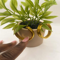 Load image into Gallery viewer, Gold Round Shine Hoop Earrings – Trendy &amp; Durable Jewelry Gift
