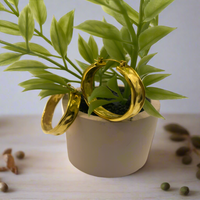 Load image into Gallery viewer, Gold Round Shine Hoop Earrings – Trendy &amp; Durable Jewelry Gift
