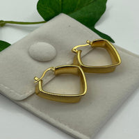 Load image into Gallery viewer, Gold Sleek Square Earrings for Women – Stylish and Elegant
