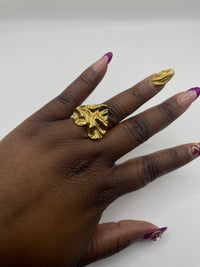 Load image into Gallery viewer, Gold Heart Statement Ring - Bold &amp; Stylish Love Jewelry

